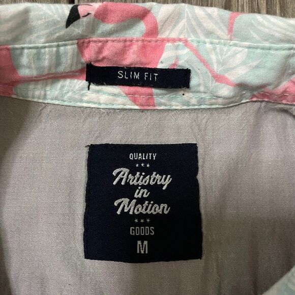 Artistry in Motion Flamingo Short Sleeve Woven size M - Picture 9 of 10